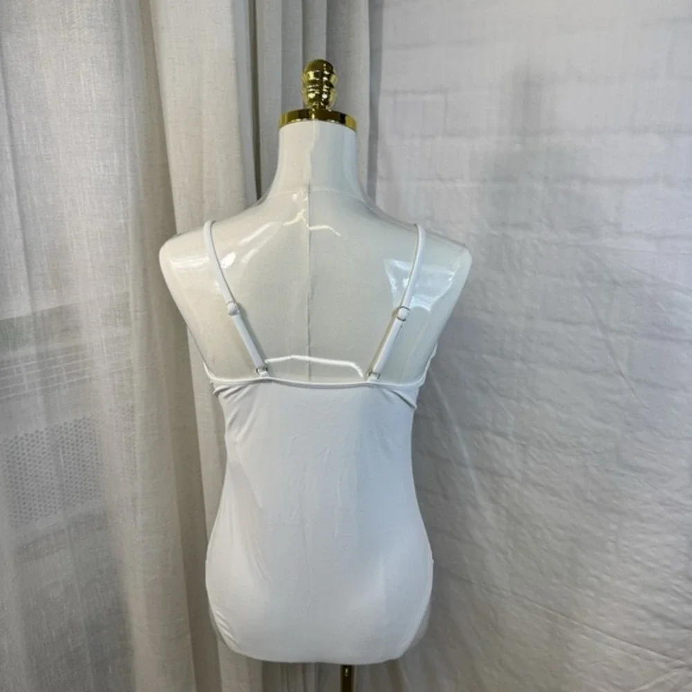 Womens Rosette M One Piece Swimsuit Swimwear‎ Bathing Suit Beach Resort White